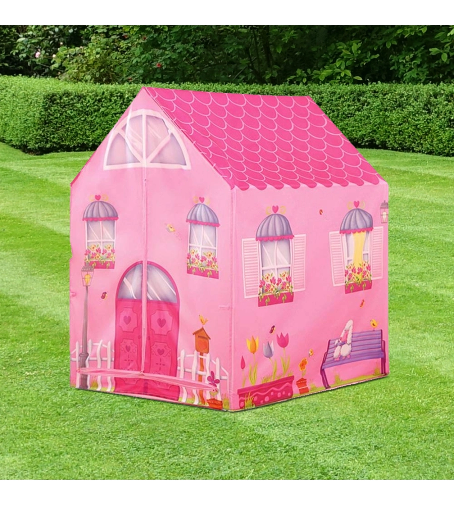 Tenda per bambini da esterno modello casetta principesse, 95x72x105 cm